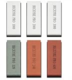 Vunanvu 6 Stück Schleifstein Messerschärfer Abziehstein Sharpening Stone for Knives Professionell Wetzstein für Messer Rutschfester Wasserstein Schleifstein Körnung #120/240/600/1000/2000/3000