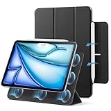 ESR für iPad Air 11 Zoll 2024 Hülle M2, iPad Air 6/5/4 Hülle 2022/2020 10,9 Zoll, Starke Magnetbefestigung, Trifold Ständerhülle, unterstützt Pencil Pro/USB-C, automatisches Ruhen/Wecken, Schwarz