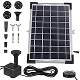 JECOMPRIS Solarbetriebene Teichpumpe Mit Akku Effizienter Solarbelüfter Für Gartenteiche Ideal Zur Belüftung Von Fischen Und Wasserpflanzen Und Energieeffizient