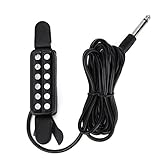 Hochwertiger Magnetic Pickup für akustische Gitarren, 12 Loch Design, Gitarre Zubehör, Universal für Musiker und Live Performances