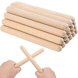 KEILEOHO 30 Stücke Klanghölzer 20 x 2 cm, Klangholz Instrument Set, Rhythmus Sticks Rhythmusstäbe Klangstäbe aus Holz für Bands, Profis, Anfänger