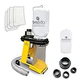 BAMATO SET AB-550_SET2 | Absauganlage AB-550 | inkl. Adapter Set und 5 Spänesäcke & Filtersack | 1150 m³/h Absaugleistung | Späneabsaugung Späneabsauganlage Holzabsaugunganlage Absaugung