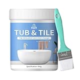 Fliesenfarben Set für Badezimmer | Schnell trocknendes Bad-Finish-Set auf Wasserbasis | Badewannen-Abdeckset für Spüle, Theke und Boden für eine einfache Renovierung von