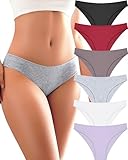 ALL OF ME 6er Pack Unterhosen Damen Baumwolle Unterwäsche Frauen Set Cotton Panties Slips Mehrpack Hipster Atmungsaktiv S-XL