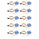 Mtsooning 10 Stück 9G Micro Servo Motor, 360 Grad Mini Servomotor für RC Hubschrauber Boot Flugzeug Helikopter Auto Fahrzeugmodelle, Steuerung Mini Modellbau für Arduino
