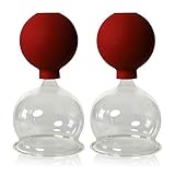 Lauschaer Glas Schröpfgläser mit Ball 2 Stück 70mm zum professionellen, medizinschen, feuerlosen Schröpfen, Schröpfglas, Schröpfgläser, Original