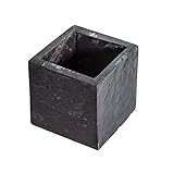 Yuchengstone Pflanzenkübel aus echtem Schiefer Naturstein, in unterschiedlichen Größen erhältlich (BTH ca.18x18x16 cm)