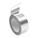 Bailinks Aluminium Klebeband, Hitzeschutz Aluminiumklebeband, Alufolie Klebeband, 48mm x 20m x 0.15mm, Wasserdicht Dichtband für Lüftungs- und Klimaanlagen, Metallreparatur und Isolierung