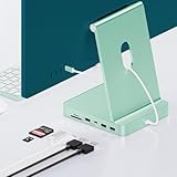 PULWTOP USB C HUB Für iMac 24' 2021/2023/2024, 7 In 1 iMac HUB Für iMac M1/M3/M4,iMac Zubehör Mit USB C 10gbit/s,3*USB A,SD/TF-Kartenleser,Unterstützung Von M.2 NVME SSD(Nicht enthalten),Grün