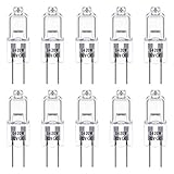 Techgomade G4 Halogenlampen, 20 Watt G4 Halogen-Stiftsockellampe, 12V, 3000K Warmweiß, Dimmbar, G4-Sockel Niedervolt-Halogenl