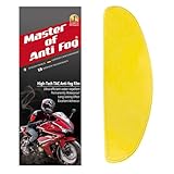 XII WY Universal Motorrad Helm Schild Antibeschlag Folie Gelb Nachtsicht Visier Linse Einsatz Nebelfest 9.5cm X 25cm