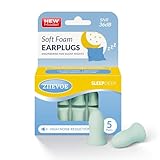 ZIIEVOE Ohrstöpsel Zum Schlafen - Patentierter 5-Schicht-schallabsorbierender Aufbau + 36dB super-schallisolierende Partikel, langsame Rückstellung und 0 Druck (Blau, Einheitsgröße)