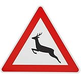 ORIGINAL Verkehrszeichen 142 Achtung WILDWECHSEL mit Symbol Hirsch 630mm SL Verkehrsschild RAL Schild Verkehrsschilder Schilder Warnschild Straßenschild Warnzeichen Strassenschilder Hinweisschild StVO