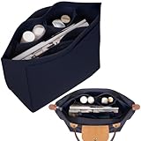 Tonsunul Taschen Organizer Shopper Marineblau L Handtaschen Organizer L Organizer Innentasche für Shopper Handbag Organizer Filz Taschenorganizer mit Mehrere Fächer Geschenke für Frauen