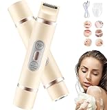 Comfort 2 in 1 Elektrischer Damenrasierer, Frauen Doppelkopf-Trimmer, Mini Nass und Trocken Frauen Haarentferner, Wiederaufladbarer Wasserdichter Schnurloser Bikini-Trimmer für Beine, Achsel und Arm