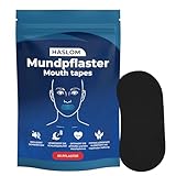 Haslom® 50 Premium Mundpflaster zum Schlafen, Anti-Schnarch, Schnarchpflaster gegen Schnarchen, hypoallergen, mit extra starkem und hautschonendem Kleber für Haut und Bart, bequeme Universalgröße