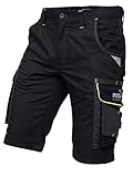 PUMA Workwear Precision X Arbeitsshorts - Premium Shorts für Herren, mit vielen Taschen und Reflektoren - für Handwerk, Produktion und Baugewerbe, Farbe: Schwarz/Neon, Gr.: 52