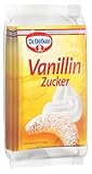 Dr. Oetker Vanillinzucker, 10 x 8 g, Zucker verfeinert mit Vanillin, zum Backen und Süßen von Kuchen, Desserts & Shakes, vegan