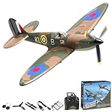 VOLANTEXRC 4 Kanal RC Flugzeug Spitfire, 2,4 GHz Ferngesteuertes Flugzeug RTF mit 2 Batterien, RC Plane 4CH RC Segelflugzeugspielzeug für Anfänger, Kinder, Erwachsene