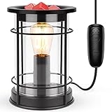 Salubrito Elektrische Duftlampe mit Zeitschaltuhr, Metall Scentsy Duftlampe für Duftwachs und Duftöl, Duftlampe Elektrisch für Wachs