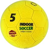 Sport-Thieme Hallenfußball Soccer | Indoor Fußball aus Filz mit optimalen Spieleigenschaften | In Größe 4 o. 5 | 360 g o. 420 g | Umfang 64-66 cm o. 68-70 cm | Gelb