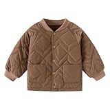 Schwerer Wintermantel für Mädchen, Jungen, mittlere und kleine Kinder, einfarbig, Baumwolljacke, Baumwolljacke, Winterjacke für Kinder und Mädchen, coffee, 4-5 Years