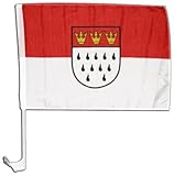 Flaggenfritze Autofahne Autoflagge Deutschland Stadt Köln - 30 x 40 cm