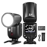 NEEWER Z2-N 2,4G TTL Rundkopf Blitz Speedlite für mit Nikon 76W 1/8000 HSS Flash verbesserte Benutzeroberfläche 2 Modellierlampen TTL/M schnell TCM Schalter 7,2V/3000mAh Akku 600 Volll Leistungsblitz
