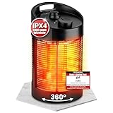 Heimwert Infrarot Stand Heizstrahler – Sofortige Wohlfühlwärme für Terrasse & Innenbereich, mobil & effizient, geräuschlos & allergikerfreundlich - Testurteil Sehr gut (41cm Höhe)