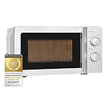 Exquisit Mikrowelle MW717-070G silber | Standgerät | 900 W Grill | Drehteller 245 mm Ø | Garraum 20 Liter | Lackiert | Silber | 5 Leistungsstufen | Auftau-Programm | Timer