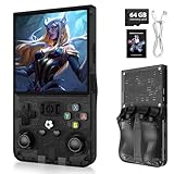 xiskt 2025 Upgraded R36MAX Retro-Handheld-Spielkonsole mit 64GB internem Speicher und 18000+ klassischen Spielen–Tragbare Videospielkonsole mit Linux-System, 4-Zoll-IPS-Bildschirm und 4000-mAh-Akku