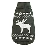 Wolters | Strickpullover Elch in Grau/Weiß | Rückenlänge 40 cm