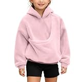 Generisch Jogginganzug Mädchen Kinder Trainingsanzug Sportanzug Sportkleidung Mädchen-Sweatshirts mit Welpen- Katzenmotiv, Schultergurte, Taschen, langärmelige Kapuzen-Sweatshirts (7-8 Years)
