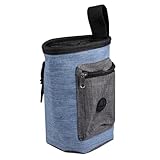 TOKIDNY Multifunktionale Hundetrainingstasche mit Kordelzug Langlebiger Futterbeutel für Haustiersnacks Tragbare Snacktasche für Unterwegs Camping und Reisen Blau