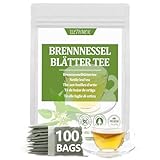 Brennesseltee 100 Teebeutel | Nettle Leaf Tea Bags - Hergestellt aus 100 % wilden Brennnesselblättern - Keine Zusätze & Koffeinfrei - Mild und Nahrhaft