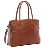 BACCINI Business-Tasche echt Leder - 13 Zoll Laptoptasche Rosaria - Aktentasche Damentasche mit Laptop-Fach - Ledertasche Damen braun handgefertigt