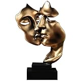 Moaobooh Skulptur Deko, Deko Wohnzimmer Modern Harz Skulptur Stabile Platzierung Geeignet FüR Die Dekoration Von Wohnzimmer, Bar, Zimmer, BüRo (Gold)