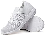 PresaNew Damen Sportliche Wanderschuhe leicht Casual Mesh Bequeme Wanderschuhe, Weiá (weiß), 37 EU