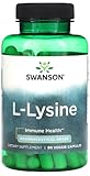 Swanson - AjiPure L-Lysine 500 mg | Unterstützung für Immunsystem und Haut - 90 Kapseln