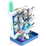 TFLPUO Babyflaschen Trockenständer, Flaschenständer Abtropfgestell Baby Flaschen Abtropfständer Vertikaler Flaschentrockner Ständer mit Abtropfschale Blau