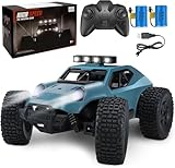 Kizeefun Ferngesteuertes Auto, 2.4Ghz 1/20 RC Auto Geländewagen 20 km/h Alle Gelände, Elektrisches Offroad mit 2 AKKU 50min Spielzeit und LED Scheinwerfer, Weihnachten Geburtstag Geschenke für Kinder