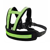 DITK-U Kinder Motorrad Sicherheitsgurt Verstellbarer Motorradgürtel mit Reflektierenden Streifen Geeignet für Kinder zwischen 2 und 12 Jahren (Grün und schwarz)