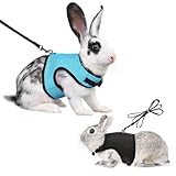 Weiches Kaninchen Geschirr mit Leine 2 Stück Mesh Kaninchen Geschirr Kätzchen Haustier Hasen Geschirr Verstellbares Weiches Kaninchen Geschirr mit Elastischer Haustier Joggen Geschirr Leine