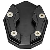 Honseadek Seitenständer für Roller, Motorrad, Vergrößerung, Ständer, Verlängerung, Aluminium, Fußstütze, Erweiterung, kompatibel mit Nmax für St (schwarz)