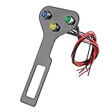 Motorrad-Blinker-Anzeige, 12-V-LED-Anzeigeleuchte, 6 Mm/0,2 Zoll 12-V-DC-Anzeigeleuchte, Gelb, Blau, Grün für Auto, LKW, Boot,