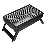 EPIGEIST Tragbarer Faltbarer Holzkohlegrill Edelstahl Kompakter Kleiner Grillrost mit Herausziehbarem Kohlebehälter Outdoor Reisegrill für Camping Garten und Picknick