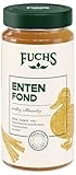 Fuchs Gewürze - Enten Fond, Für köstlich gewürzte Gerichte und raffinierte Saucen, Ohne Geschmacksverstärker, Farbstoffe oder Palmfett, Gluten- und laktosefrei, 400 ml im wiederverschließbaren Glas