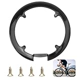 Fahrrad Kettenradabdeckung, Design für 42t und 44t Ketten, Schwarze Kunststoff Kettenradabdeckung für Fahrrad, Schutzplatte für Mountainbikes, Ergonomisches, Einfache Montage, Langlebiger Kettenschutz