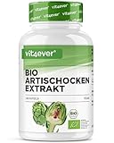 Bio Artischocken Extrakt - 240 Kapseln - 1800 mg je Tagesdosis (2,5% Cynarin) - Echter 20:1 - Laborgeprüft & zertifizierte Bio Qualität - Hochdosiert - Vegan