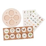 zalati Life Cycle Tray Kit Lernkarten-Spielzeug Montessori mit Holzplatte für lehrreiches und lustiges Zuordnungsspiel für Kinder ab 3 Jahren